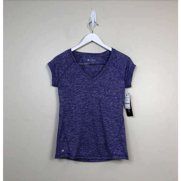 Ideology Women's Short-Sleeve V-Neck T-Shirts Top in Bright Purple XS, $13 NWT - Picture 2 of 3